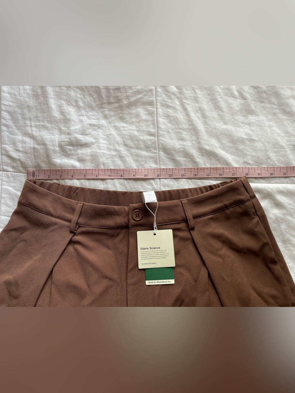 NWT Halara High Waisted Work Wide Leg Pants Pockets Partridge Brown XL Pleated - Picture 8 of 10